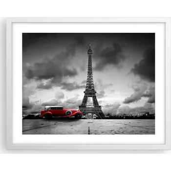 Obraz Obraz plakát na zeď v bílém rámu 50x40 – motorismus, foto do obýváku