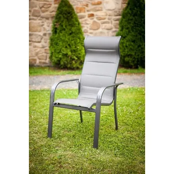 Zahradní židle Dimenza kovová šedá