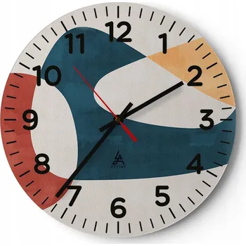 Hodiny Kuchyňské nástěnné hodiny 30x30 Moderní umělecké skleněné hodiny do obýváku Tiché