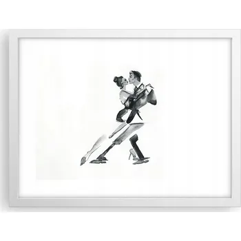 Obraz Obraz plakát v bílém rámu do obýváku 40x30 tango foto plakáty na zeď