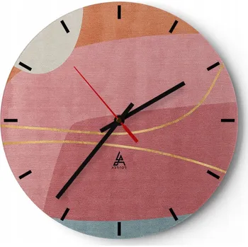 Hodiny Nástěnné hodiny do kuchyně 30x30 Abstrakce Skleněné hodiny do obýváku Tiché