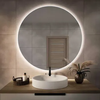 Zrcadlo Zrcadlo Kulaté LED Bílé 50 cm, Barva světla teplá