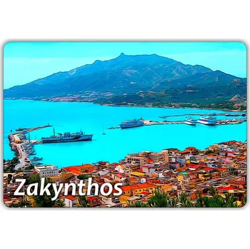 Obraz ZAKYNTHOS - Pohled na ostrov - Zakynthos - Jónské moře - Magnet na lednici