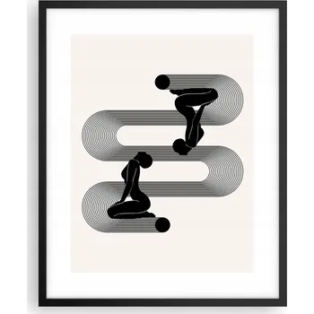 Obraz Foto obraz plakát na zeď v černém rámu 40x50 ženy plakáty do obýváku