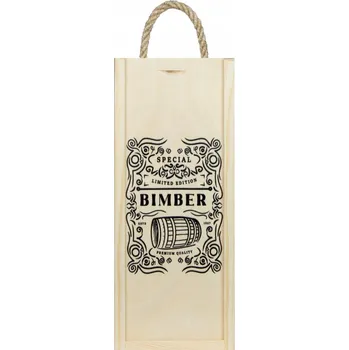 Obraz DŘEVĚNÁ KRABIČKA NA LAHEV S MĚSÍČNÍ MUŠLE