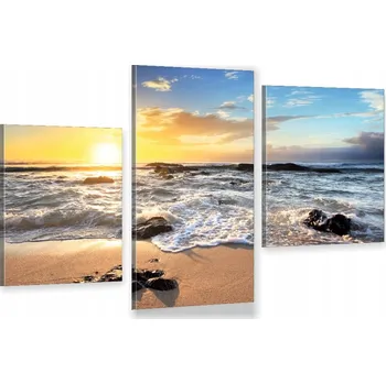 Obraz TRYPTYCH OBRAZ NA ZEĎ moře vlna písek