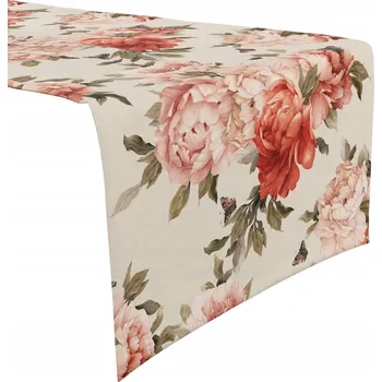 Prostěradlo Běhoun krémový, odstíny oranžové 150 x 90 cm