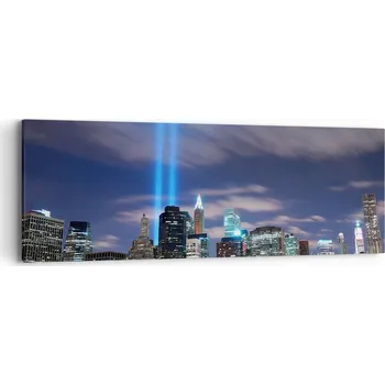 Obraz Obraz na plátně do obýváku ložnice 90x30 město foto obrazy na zeď