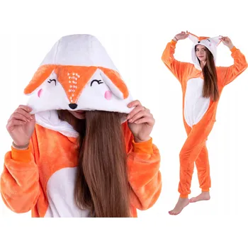 Dámské noční prádlo LIŠKA Liška PYŽAMO Kigurumi Onesie Kostým Kombinéza Převlek L 165-174 cm