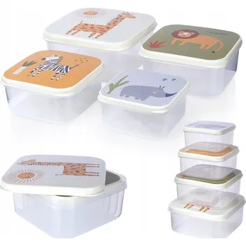 Svačinový box 4x Nádoby na POTRAVINY pro děti svačinový box obědový box