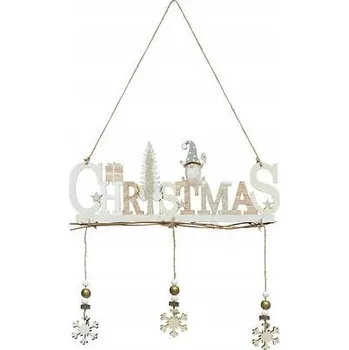 Vánoční dekorace Vánoční závěsná dekorace 29,5 cm | dřevěná