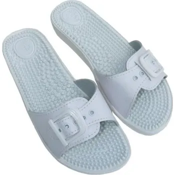 Dámské pantofle Fusbet Dámské masážní pantofle jednopáskové bílá Velikost: 40