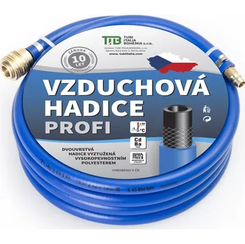 Příslušenství ke kompresoru Vzduchová hadice s rychlospojkami modrá 9x15 mm - 20 m