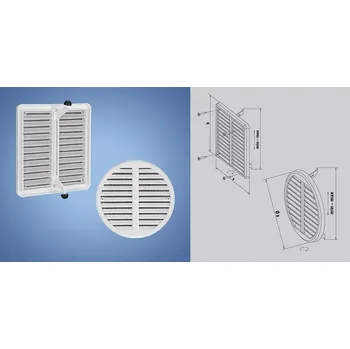 Větrací mřížka Větrací mřížka 175+175 stavitelná BÍLÁ