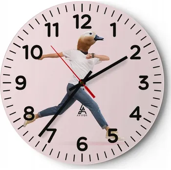 Hodiny Nástěnné hodiny do obýváku 40x40 Abstrakce Kulatý Skleněné hodiny Loft Tiché