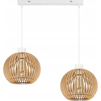 Závěsné svítidlo lustr stropní dřevěné stínidlo 2