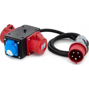 Elektrická zásuvka Zásuvka rozbočka ELS Elektrotechnika červená