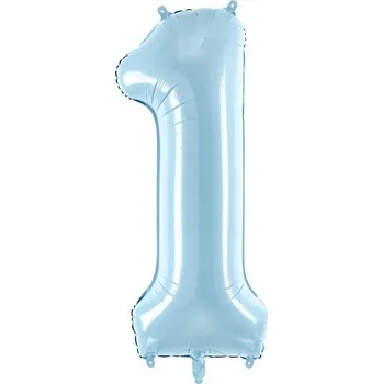 Balónek Velký fóliový balónek 86 cm modrá číslice 1 jedna