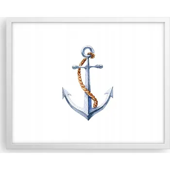 Obraz Obraz plakát na zeď v bílém rámu 50x40 kotva foto plakáty do obýváku