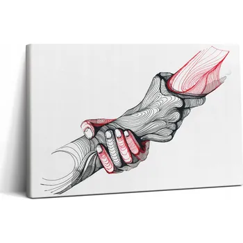 Obraz Fotoobraz na plátně do kanceláře Grafika Držící se ruce 30x20 cm