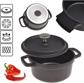 Hrnec TRADIČNÍ HLINÍKOVÝ HRNEC S VÍČKEM, PLYNOVÁ INDUKCE, KAMILLE