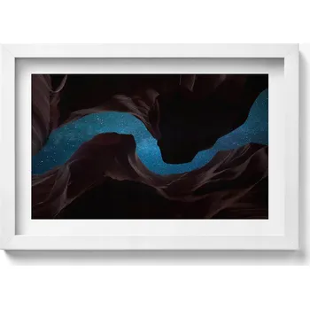 Obraz Nástěnný obraz v bílém rámu, dekorace interiéru - Hvězdná obloha 30x20 cm