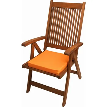 Podsedák Podložka na židli 40x40x4 cm, polštář na sedák 4 kusy, oranžová