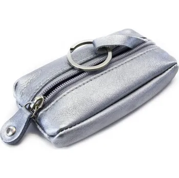 Arwel kožená klíčenka 619-2418 tmavě stříbrná