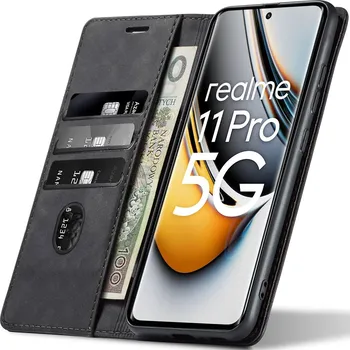 Pouzdro na mobilní telefon Flipové pouzdro Nela-Styl pro realme 11 Pro 5G, 11 Pro+ 5G černé