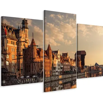 Obraz Obraz TRYPTYK Gdaňsk Město Staré Město 3D 60x40