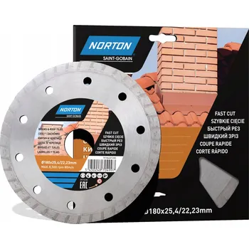 Řezný kotouč NORTON TARCZA DIAMANTOVÝ 180 mm SOUVISLÁ CIHLA STŘECH