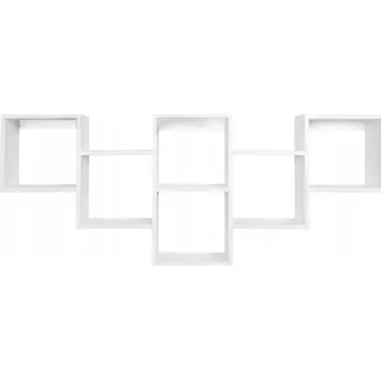 police Nástěnná police regál na knihy do obýváku FTS 2 bílá