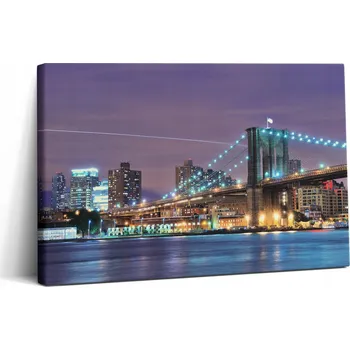 Obraz Plátěný obraz Canvas Stylový Dárek do posilovny Brooklynský most 30x20 cm