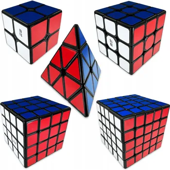 Obraz SADA KOSTEK 2X2 + 3X3 + 4X4 + 5X5 Pyramida QiYi ORIGINÁLNÍ PROFESIONÁLNÍ
