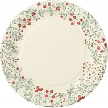 Talíř Talíře na jedno použití ozdobné vánoční papírové "Christmas" 23 cm 10 ks