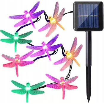 Venkovní osvětlení Solární světelný řetěz GIRLANDA VÁŽKY do zahrady, na balkon, do altánu, voděodolný, 20 LED, 5 m