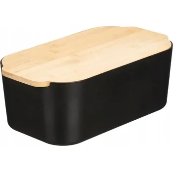 chlebník Chlebník s prkénkem Kinvara černý plast