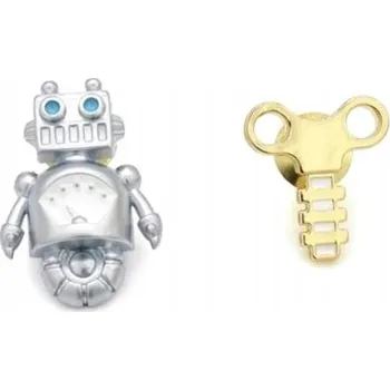 Obraz Retro odznaky - robot s natahovacím klíčem