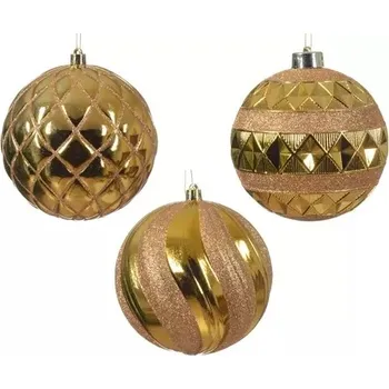 Vánoční dekorace Vánoční Koule plastová dekorativní, průměr 12 cm, 12 x 12 x 12 cm, 24511