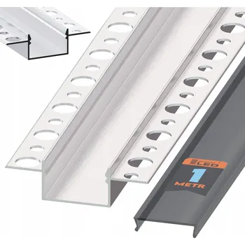 LED osvětlení LED profil do sádrokartonu hliníkový 1m zápustný