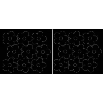 Obraz Nálepky Na Zeď Květiny 18 ks Černé