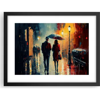 Obraz Obraz plakát v černém rámu do obýváku 40x30 romantika foto na zeď