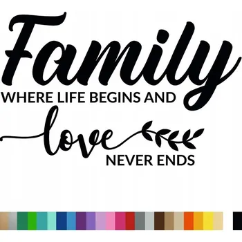 Samolepící dekorace Samolepka na stěnu Citát FAMILY LOVE 44x69 cm
