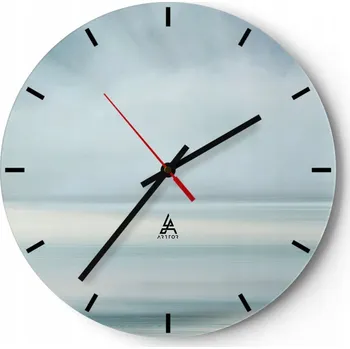 Hodiny Velké nástěnné hodiny na zeď 40x40 Světlé skleněné hodiny Kulatý Tiché