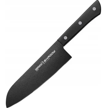 Kuchyňský nůž NŮŽ ŠÉFKUCHAŘE NŮŽ KUCHYŇSKÝ SANTOKU SAMURA SHADOW JAPONSKÁ OCEL AUS-8