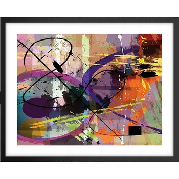 Obraz Foto obraz, plakát na zeď v černém rámu 50x40 abstrakce do obýváku