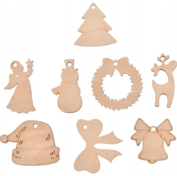 Vánoční dekorace Sada 8 vánočních ozdob – vánoční baňky k zavěšení