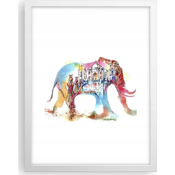 Obraz Obraz plakát v bílém rámu do obýváku 30x40 abstrakce plakáty na zeď