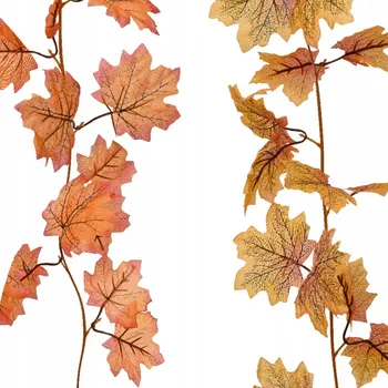 umělá květina Girlanda z umělých listů JAVOROVÉ listí podzimní dekorativní 175 cm