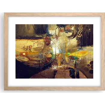 Obraz Obraz plakát v rámu světlý dub do obýváku 40x30 abstrakce foto na zeď